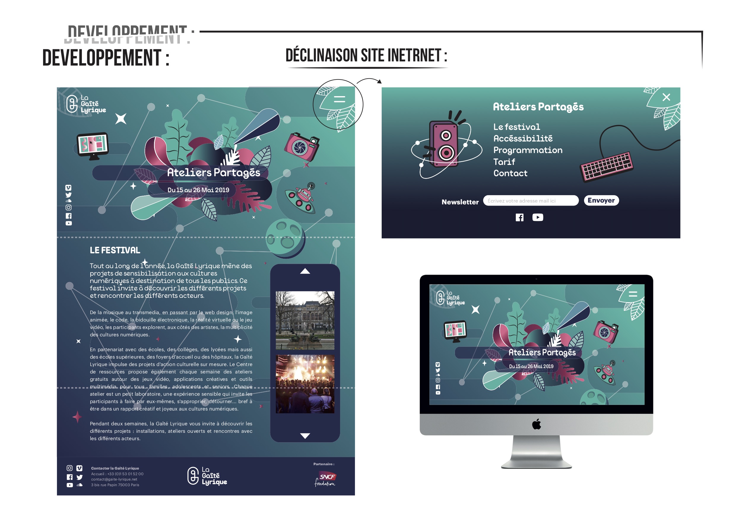 interface site web gaîté lyrique